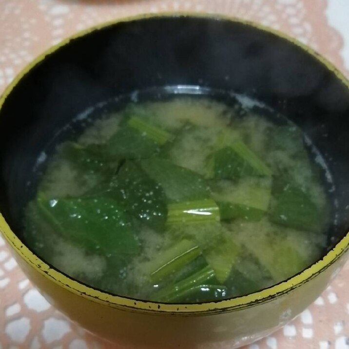 小松菜たっぷり味噌汁